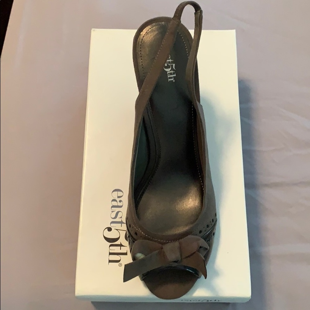 East 5th Taupe (more of dark grey)Sling Back